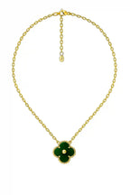 Green Clover Pendant Necklace - VelluraJewellery
