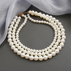 Elegant 3-Layer Pearl Necklace for Women