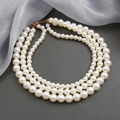 Elegant 3-Layer Pearl Necklace for Women