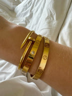 Elegant Cartier Style Gold Bracelet