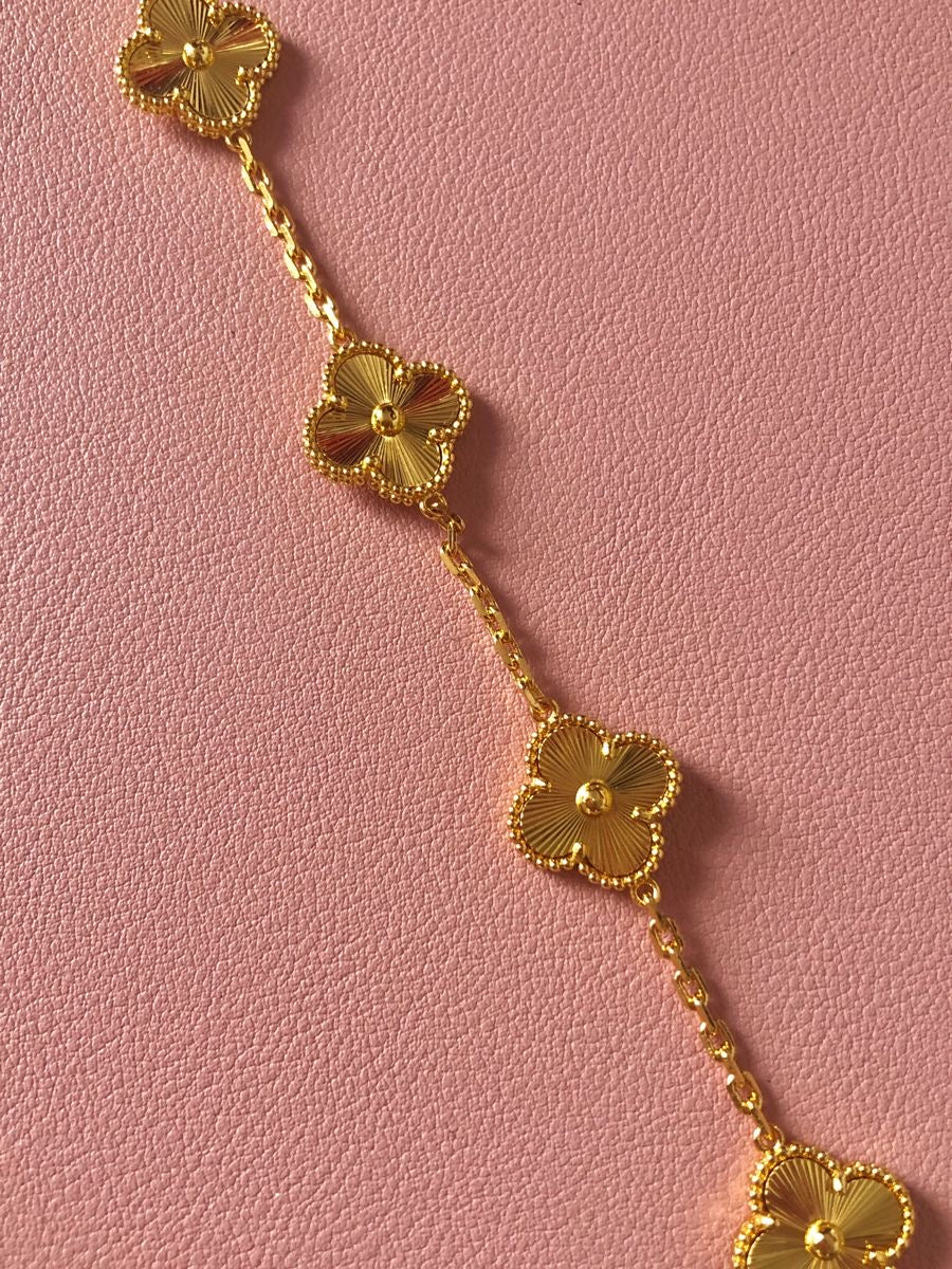 Van Cleef-Inspired Gold Quatrefoil Bracelet
