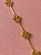 Van Cleef-Inspired Gold Quatrefoil Bracelet