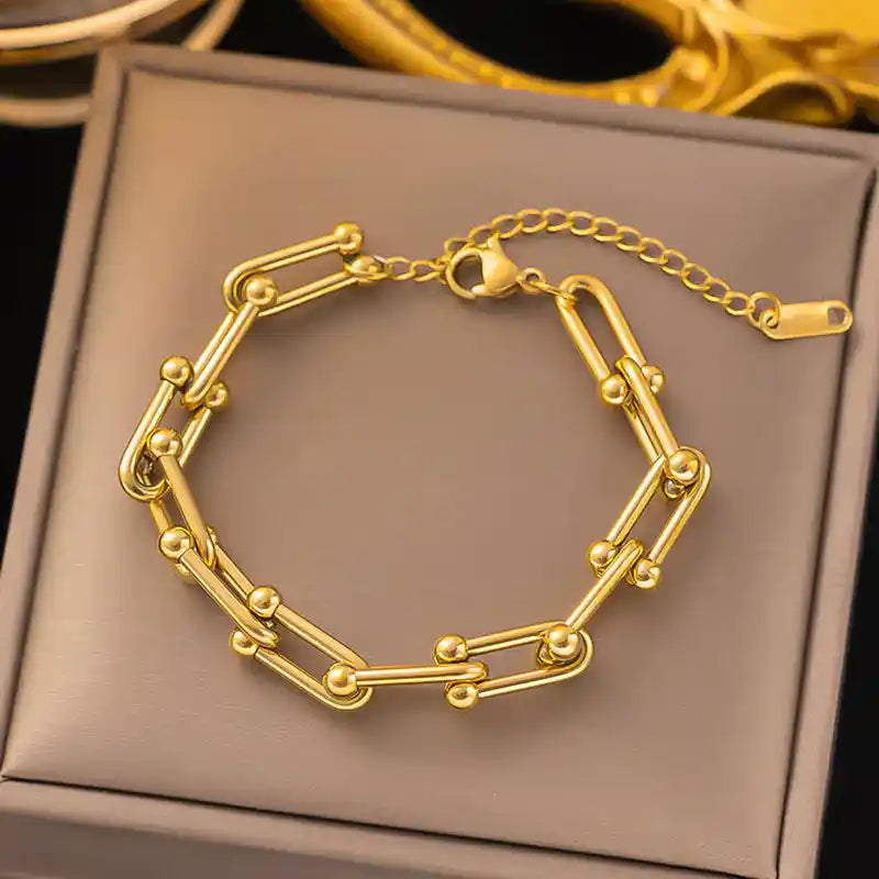 Gold-Plated Stainless-Steel Bracelet