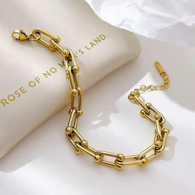 Gold-Plated Stainless-Steel Bracelet
