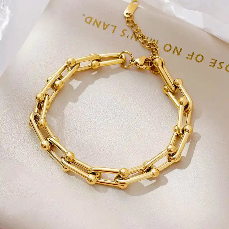 Gold-Plated Stainless-Steel Bracelet