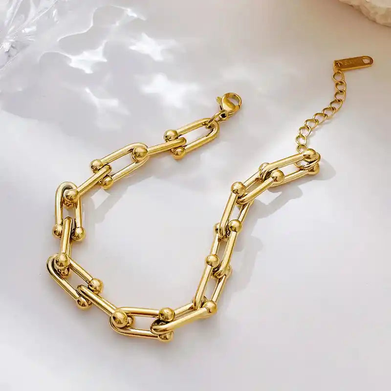 Gold-Plated Stainless-Steel Bracelet
