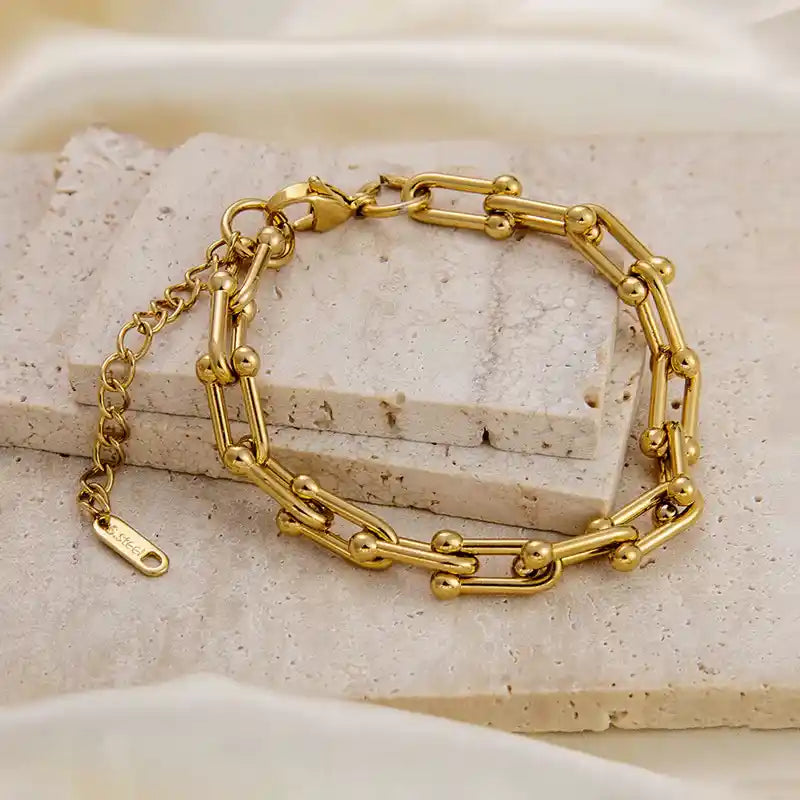 Gold-Plated Stainless-Steel Bracelet