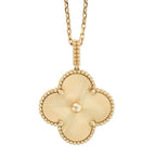 Van Cleef inspired gold clover pendant necklace