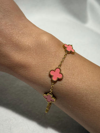 Van Cleef-Inspired pink Quatrefoil Bracelet