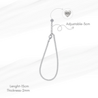 Elegant Sterling Silver Tennis Bracelet with White Stones – Adjustable Chain Vellura Jewellery