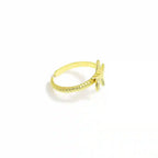 Gold Starfish Adjustable Ring Vellura Jewellery