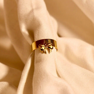 Gold Bow Ring Vellura Jewellery