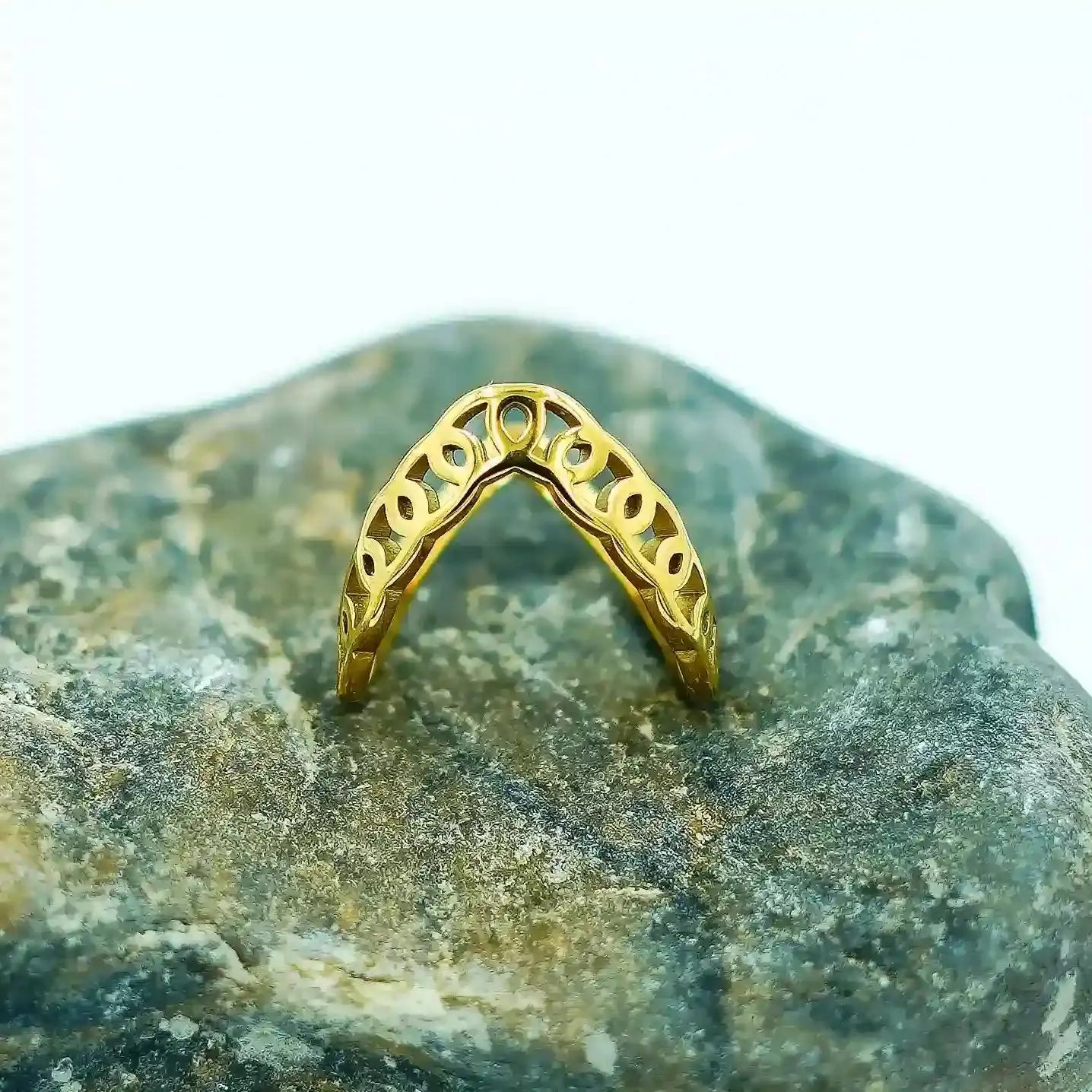 Gold Chevron Ring Vellura Jewellery