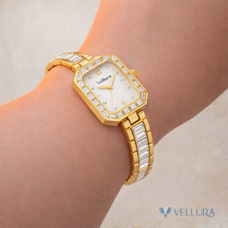 Gold Crystal Bracelet Watch