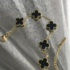 Van Cleef-Inspired Black Quatrefoil Bracelet Vellura Jewellery