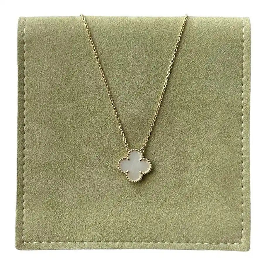 White Clover Necklace Set – Demi Fine Necklace, Ring, Bracelet & Earrings - VelluraJewellery