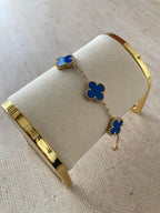 Van Cleef-Inspired Blue Quatrefoil Bracelet