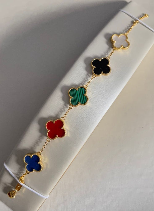 Van Cleef-Inspired Multi Colour Quatrefoil Bracelet