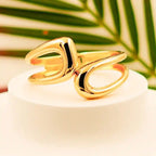 Elegant Modern Open-Loop Gold Plated Bracelet - VelluraJewellery