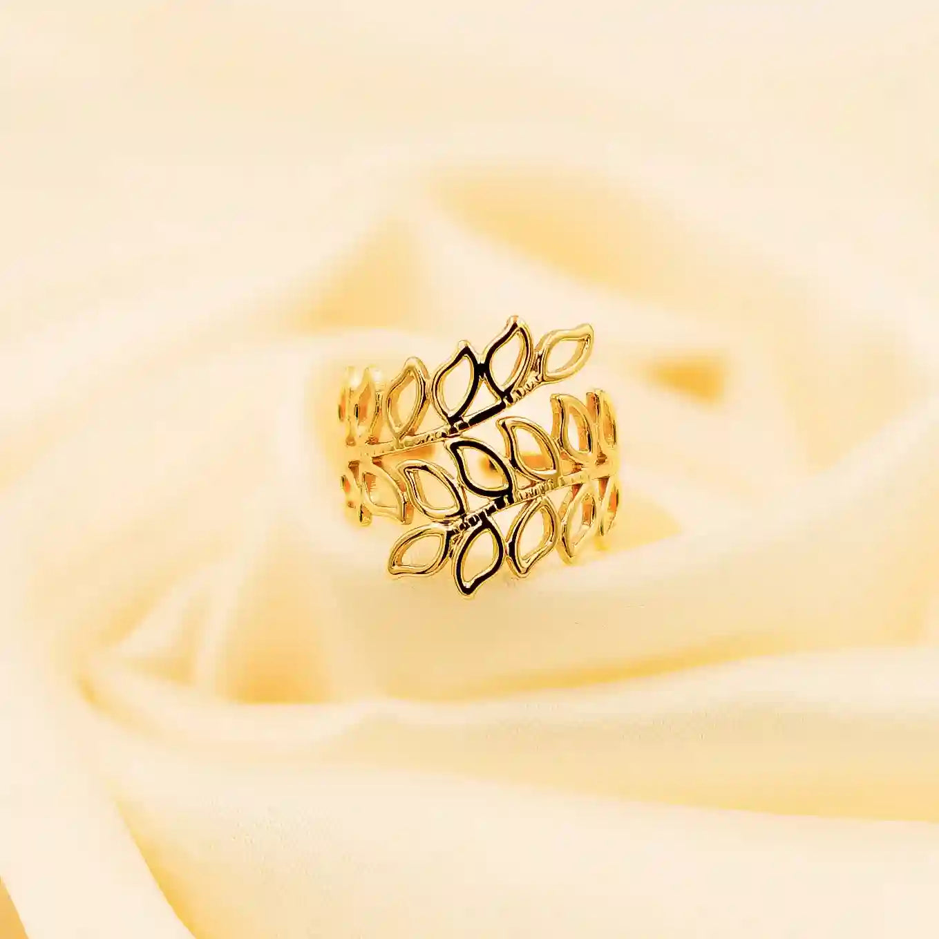 Elegant Leaf Pattern Ring - Vellura Jewellery  Rings