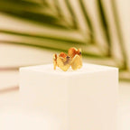 Heart Engraved Gold Plated  Ring - Vellura Jewellery  Rings