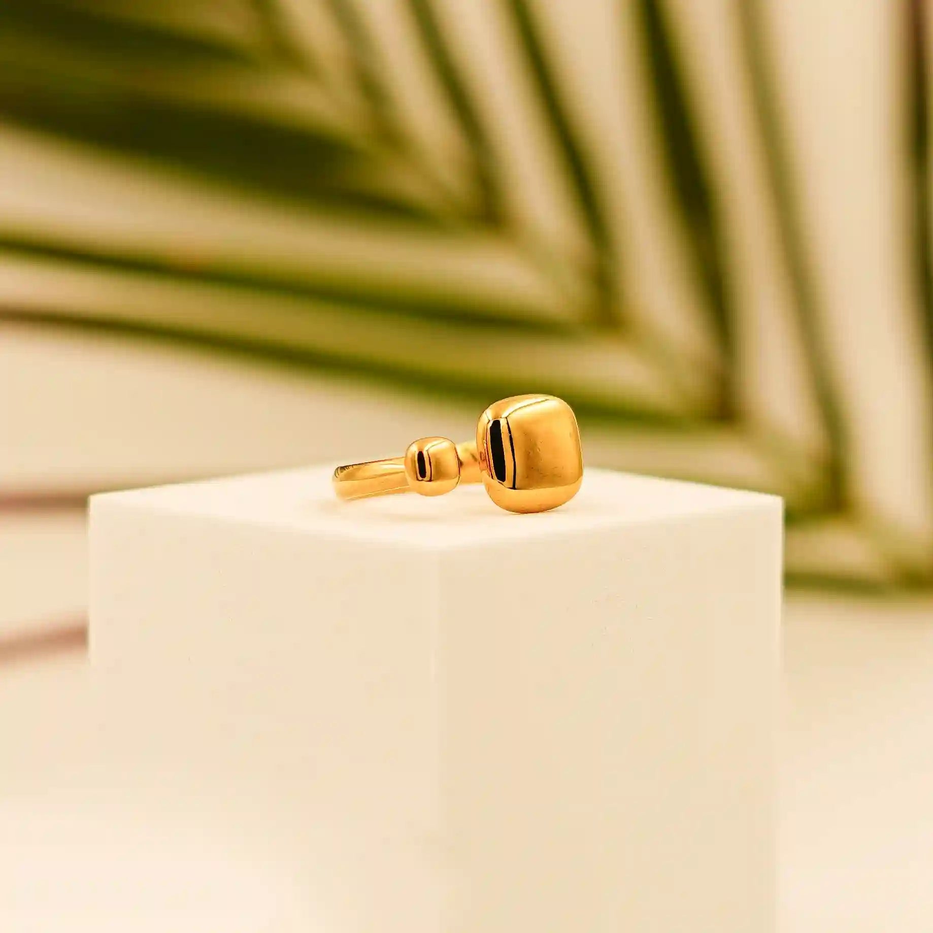 Adjustable Gold Plated Ring - Vellura Jewellery  Rings