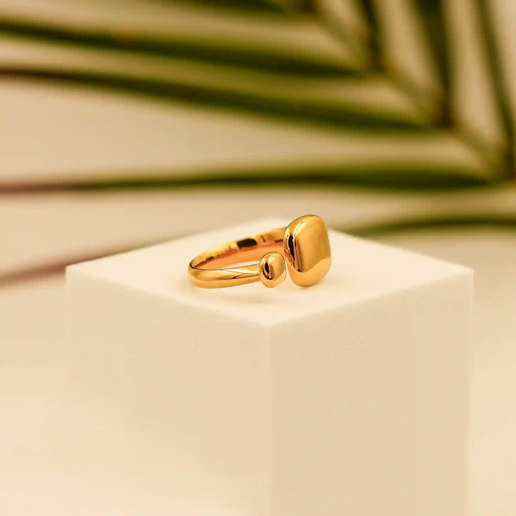 Adjustable Gold Plated Ring - Vellura Jewellery  Rings