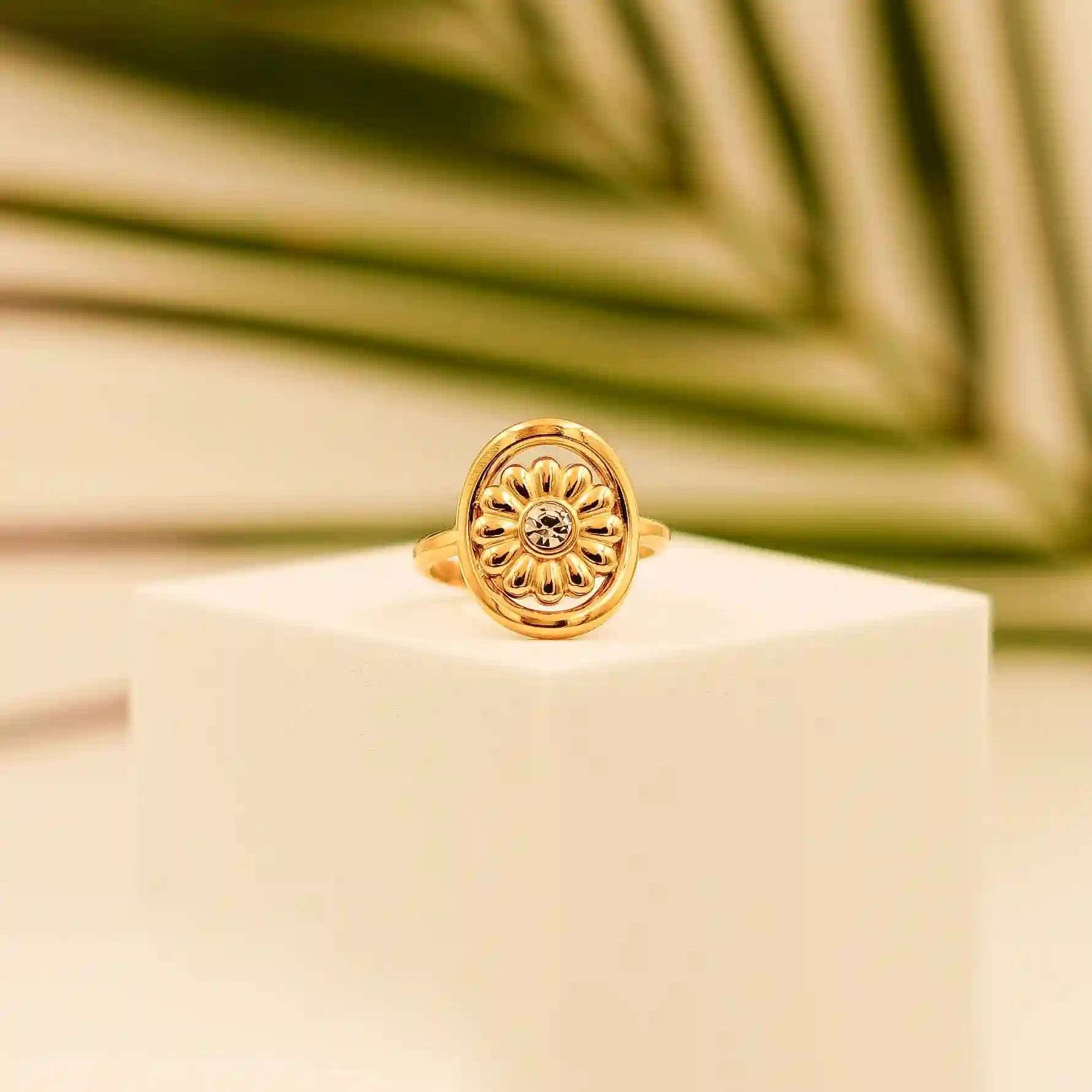Gold Floral Ring - Vellura Jewellery  Rings