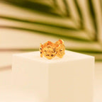 Gold Plated Leaf Design Ring - Vellura Jewellery  Rings
