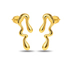 Elegant Abstract Gold Pendant & Earrings Set - Vellura Jewellery  pendent