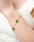 Green Clover Necklace Set – Demi Fine Necklace, Ring, Bracelet & Earrings