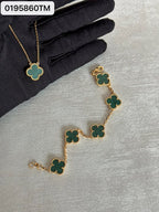 Green Clover Necklace Set – Demi Fine Necklace, Ring, Bracelet & Earrings