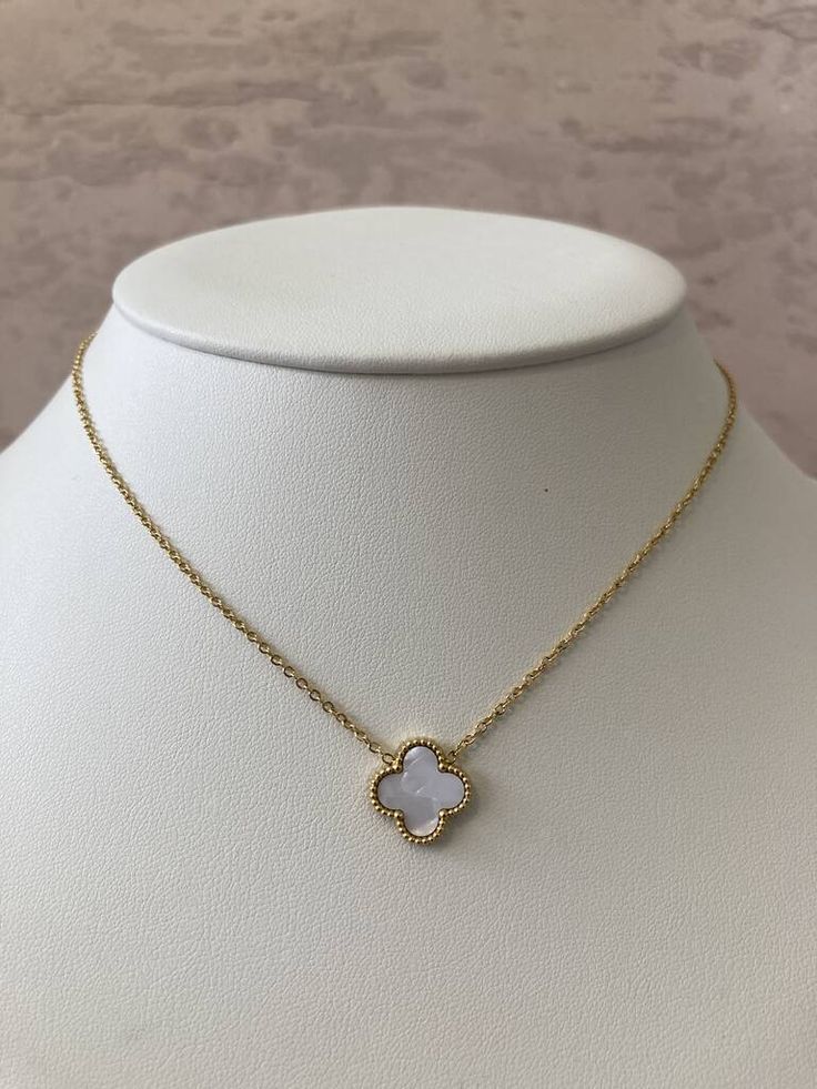 White Clover Pendant Necklace