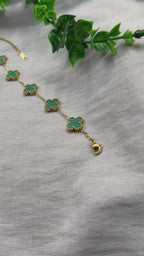 Van Cleef-Inspired Green Quatrefoil Bracelet